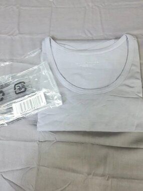 Susan Graver Womens Plus Size 4X Top Light Gray Scoop Neck 3/4 Sleeve Stretch